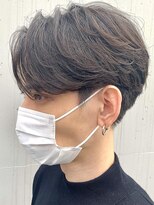 センターパートニュアンスパーマワンカールパーマカルマ韓国原宿