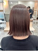 切りっぱなしボブ/髪質改善カラー/艶髪