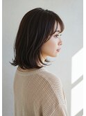 30代40代50代外ハネミディアムレイヤーフェイスレイヤー髪質改善