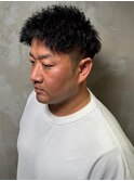 ツイストスパイラルパーマ 刈り上げショート 30代40代