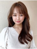 ロングレイヤーロング顔周りレイヤー