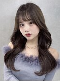 C02韓国ヘアレイヤーカットグレージュブリーチなしダブルカラー