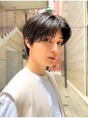 艶センターパートスペインカールブルーブラック韓国マッシュ