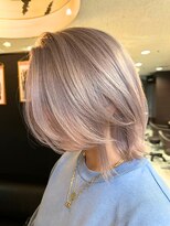 ヘアメイク フォックス 錦店(hair make FOX)&nbsp;透明感/ダブルカラー/ミディアム/外国人風/ミルクティーカラー