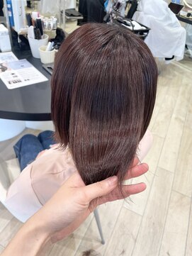 アーチバイケンジ(arch by kenje) 切りっぱなしボブ×艶オイルカラー