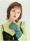 ベビーバングの抜け感ショートミディ