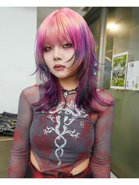 レコ 渋谷(LECO) ピンクデザインルーツカラーハイトーンケアブリーチ