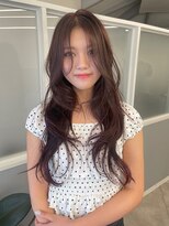 レノ(RENO)&nbsp;ロングレイヤーラフカールニュアンスカラーブラウン透明感カラー