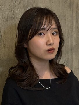 ハーフアンドハーフ(HALF and HALF) 赤み消しカラー/レイヤーカット/前髪なし/ヨシンモリ