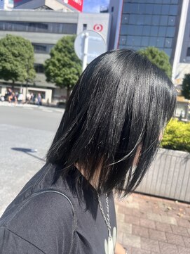 アルメリア 池袋(Arumeria) ブルーブラック髪質改善酸性ストレートレイヤーカット