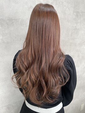 黒髪クラゲヘアーオリーブグレー小顔ココアベージュ