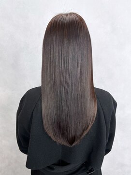 美髪おくれ毛韓国前髪カットヘアロング_ba550421