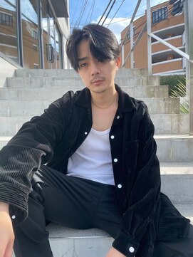 salon de MiLK 札幌大通店【サロン ド ミルク】 メンズセンターパートのナチュラルヘア【大通】