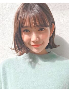 ヘアアンドライフ リー 山形北店(Re...) 外はねナチュラルボブ/ココアブラウン/20代30代40代