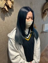 パーミル ヘア クマモト(permille ‰ hair Kumamoto) ネイビーブルー×うる艶
