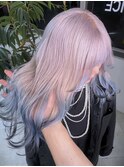 オリーブベージュショートボブシースルーヘアヘーゼルベージュ