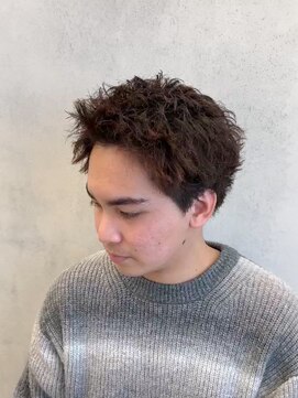 ルースト 南堀江店(ROOST) 刈り上げセンターパート/波巻きツイストスパイラル/南堀江