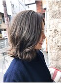 【unopulir永尾】アッシュグレージュ☆切りっぱなしボブ