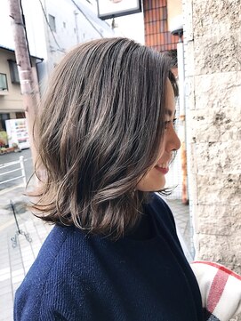 ウノプリール 茶屋町店(unopulir) 【unopulir永尾】アッシュグレージュ☆切りっぱなしボブ