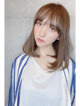 クーエフー(coo et fuu) ココアブラウンの大人かわいいワンカールミディアム♪♪♪♪藤沢