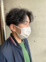 くせ毛風ナチュラルセンターパート