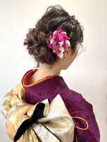 フォーク FOLK 【FOLK】着物ヘア♪アレンジ 編み込み 編み下ろし ゆるアップ