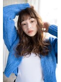 エアウェーブでかける透け感ぬけ感MIXパーマ