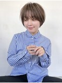 モテショートマッシュシアーベージュミルクティーブラウン（徳竹