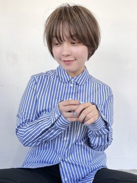 スー 渋谷(suu) モテショートマッシュシアーベージュミルクティーブラウン（徳竹