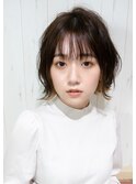 20代30代くびれボブ/インナーカラー/シースルーバング
