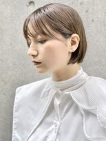 ネリー 銀座(NERIE) 美髪合わせカット グレージュカラー大人かわいいミニボブ