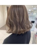 秋冬細めナチュラル白髪ぼかしハイライト