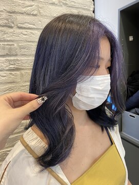 ラックスビー ウメダ 大阪梅田店(LUXBE UMEDA) blue × purple  face flaming