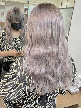 ディア(.eer) プラチナグレー☆ハイトーンショート⇒艶ロング/シールエクステ
