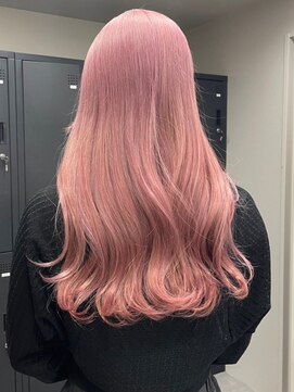 ベレーザ 渋谷(BELEZA) 4359ミルクティーピンクハイトーンカラーベビーピンク斜めバング