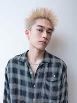 メゾンバイハバナ(maison by HAVANA)&nbsp;メンズスパイキーショートツーブロックハイライトアッシュウルフ