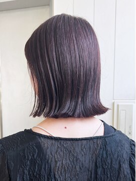アイティーバイアルバム 松戸店(IT by ALBUM) ダークラベンダーボブ_グレーベージュレイヤーロング_ba466701