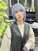 チュダック(ChuDuck) 韓国風《ペールブルー》ハイトーン/ケアブリーチ/ダブルカラー
