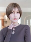 似合わせカットフルバングイメチェンショートボブ前髪小顔