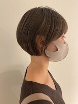 エン(en,)&nbsp;20代30代おすすめショート/丸みショートボブ/アッシュベージュ