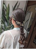 編みおろしヘアセット