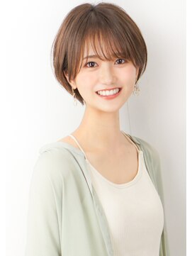ルエ(rue) ＊前髪あり耳掛け丸みくびれショートボブ20代30代40代50代60代＊