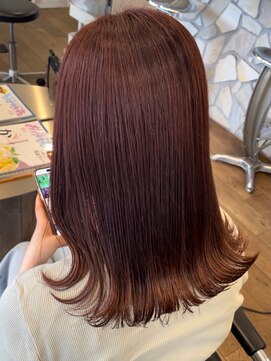 ジョイス(JOYCE) 外ハネ　ボルドー髪質改善イルミナカラー酸性ストレート縮毛矯正