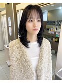 レイヤースタイル/韓国ヘア/レイヤーカット/暗髪ヘア