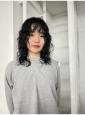 レイヤーパーマミディアムヘア
