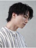 ツイストスパイラルパーマ縦落ちパーマセンターパートウルフ