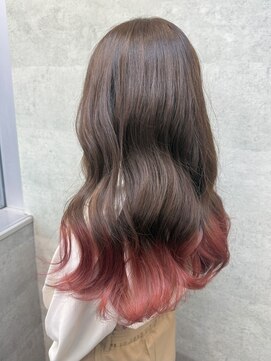 キャラ シャローネ 池袋(Chara Chalone) ほんのり赤みある柔らかピンク/グラデーションカラー【REINA】