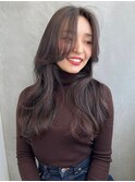 韓国風フェイスレイヤー×ふんわりロング