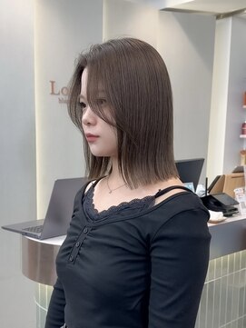 ロンドリゼル 札幌(Lond RiseL) ◯ オリーブグレー/韓国/レイヤーカット/髪質改善/縮毛矯正/札幌