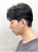 調布メンズパーマフェザーパーマシャドウパーマセンターパート